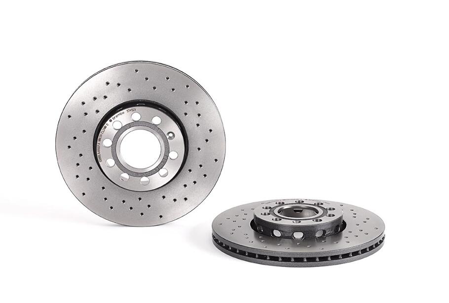 Audi Brake Kit - Pads and Rotors Front and Rear (288mm/245mm) (Ceramic) (Xtra) 8E0698451L - Brembo 4013734KIT